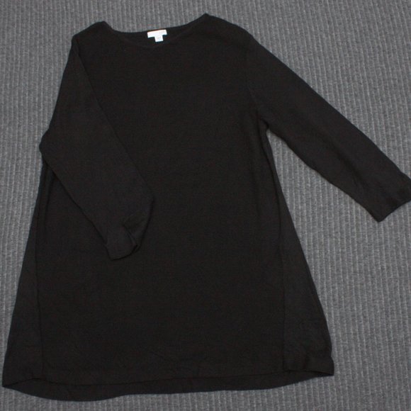 J Jill 3/4 Sleeve Pullover Sweater Medium Black - Picture 2 of 4